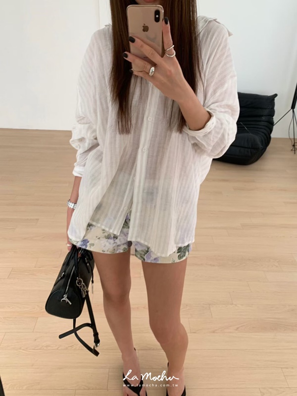 復古花牛仔布短褲